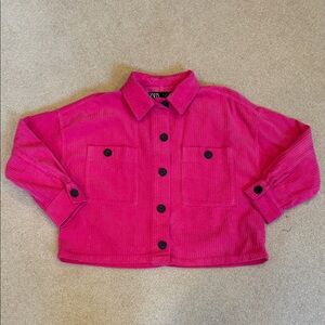 Pink Light Corduroy Jacket - Zara